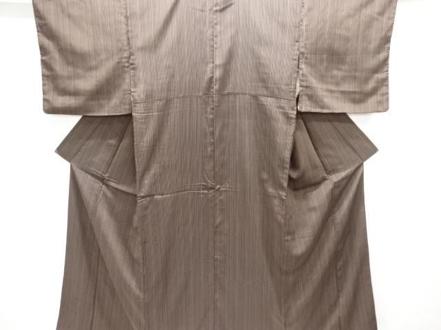 JAPANESE KIMONO / ANTIQUE KIMONO / TAISHO ROMAN STYLE / SILK / WOVEN STRIPE